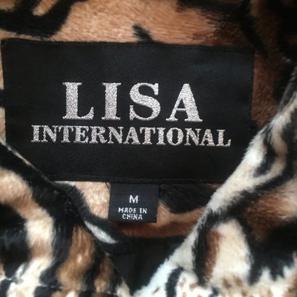 Women’s Cropped jacket Lisa International Animal Print Jacket Career - Picture 3 of 11